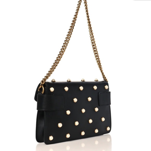 Gucci Nappa Pearl Studded Mini Queen Margaret Broadway Shoulder Bag - Picture 2 of 10
